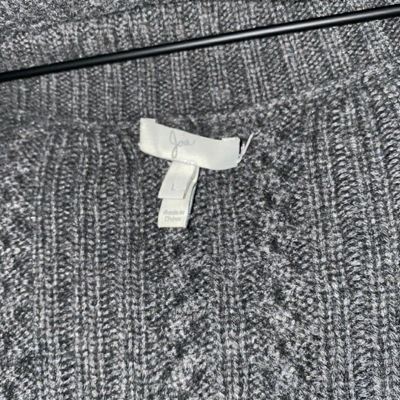 Joie Viviam Fringe Turtle Neck Sweater Wool Cable Knit - Picture 5 of 7